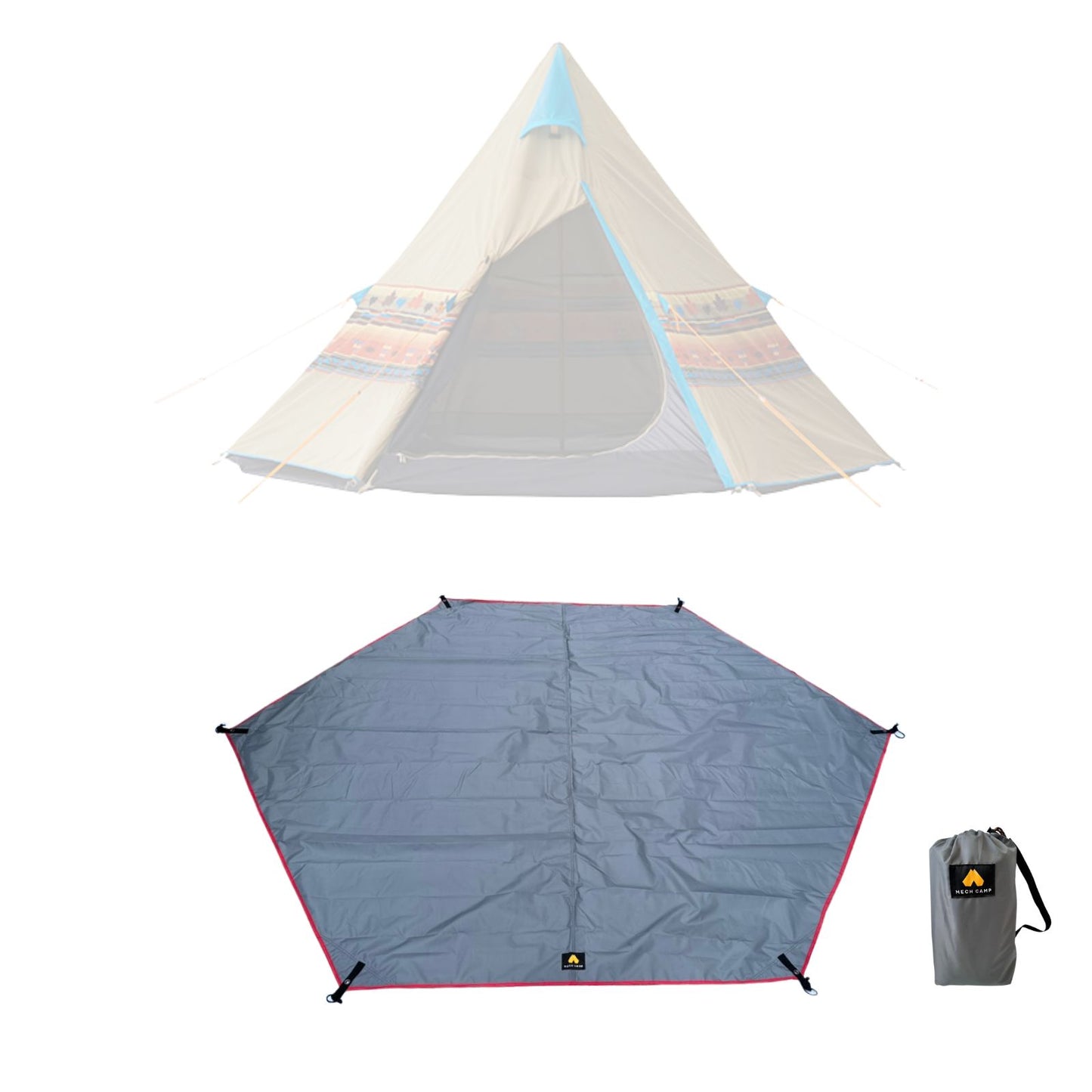 グランドシート(LOGOS互換品 ナバホ Tepee 400-BB 全面用)